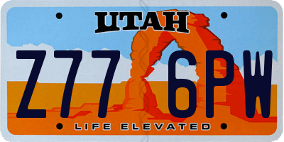 UT license plate Z776PW