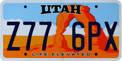 UT license plate Z776PX