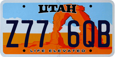 UT license plate Z776QB
