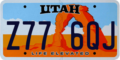 UT license plate Z776QJ