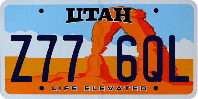 UT license plate Z776QL