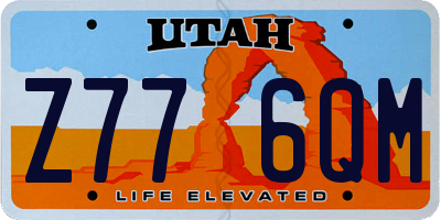 UT license plate Z776QM