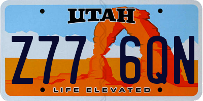 UT license plate Z776QN