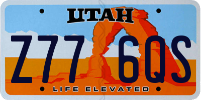 UT license plate Z776QS