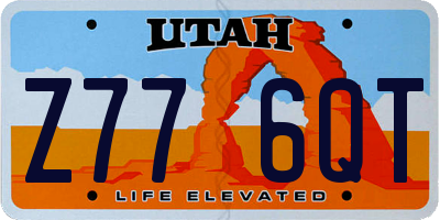 UT license plate Z776QT