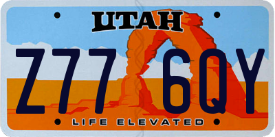 UT license plate Z776QY