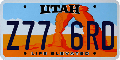 UT license plate Z776RD