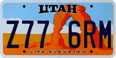 UT license plate Z776RM