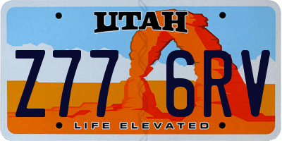 UT license plate Z776RV