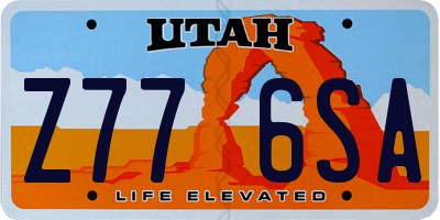 UT license plate Z776SA
