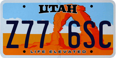 UT license plate Z776SC