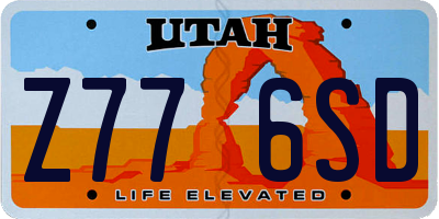 UT license plate Z776SD