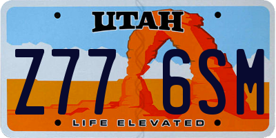 UT license plate Z776SM