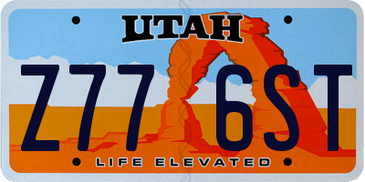 UT license plate Z776ST