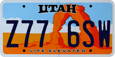UT license plate Z776SW