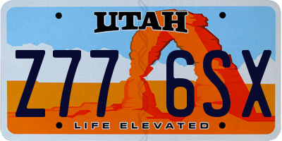UT license plate Z776SX