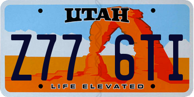 UT license plate Z776TI