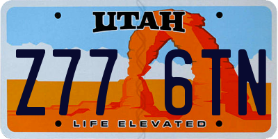 UT license plate Z776TN