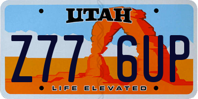 UT license plate Z776UP