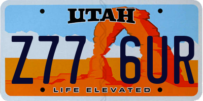UT license plate Z776UR