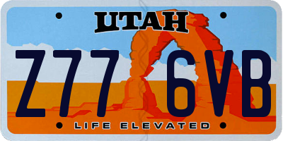 UT license plate Z776VB