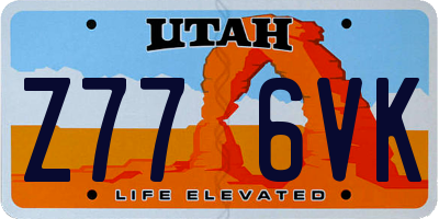 UT license plate Z776VK