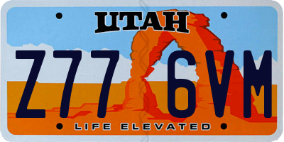 UT license plate Z776VM