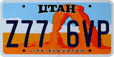 UT license plate Z776VP