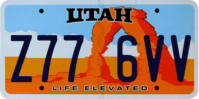 UT license plate Z776VV