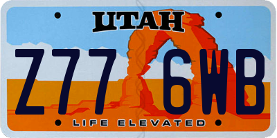 UT license plate Z776WB