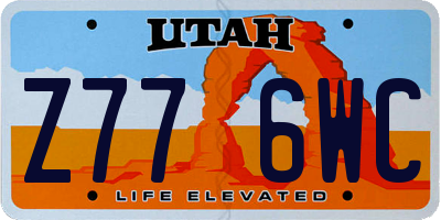 UT license plate Z776WC