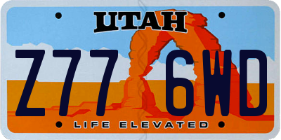 UT license plate Z776WD