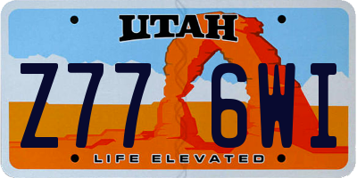 UT license plate Z776WI