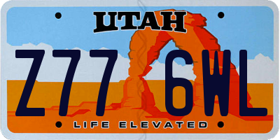 UT license plate Z776WL