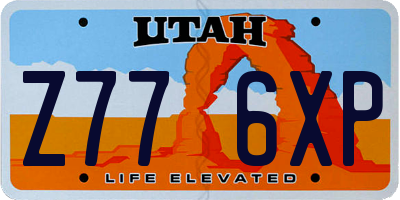 UT license plate Z776XP