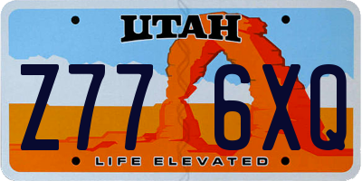 UT license plate Z776XQ