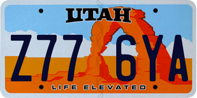 UT license plate Z776YA