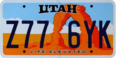 UT license plate Z776YK