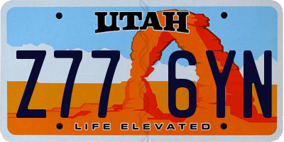UT license plate Z776YN