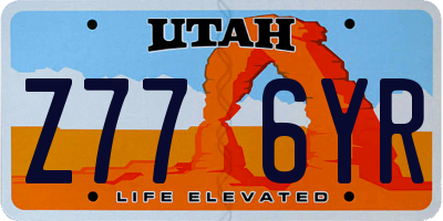 UT license plate Z776YR