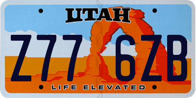 UT license plate Z776ZB