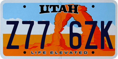 UT license plate Z776ZK