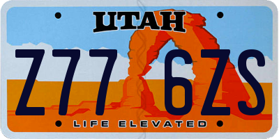 UT license plate Z776ZS
