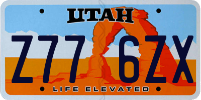 UT license plate Z776ZX
