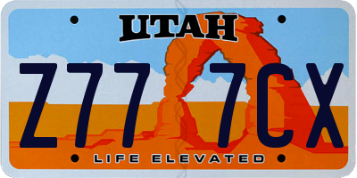 UT license plate Z777CX