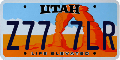 UT license plate Z777LR