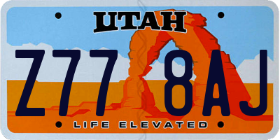 UT license plate Z778AJ