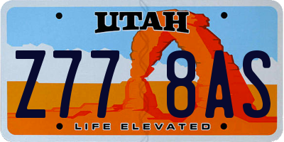 UT license plate Z778AS