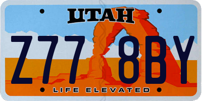 UT license plate Z778BY