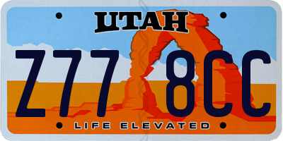 UT license plate Z778CC